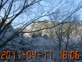 3月11日朝8時40分過ぎ南東の山の様子。